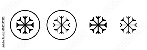 Snow icon logo design. snowflake sign and symbol