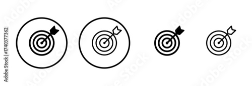 Target icon logo design. goal icon vector. target marketing sign and symbol