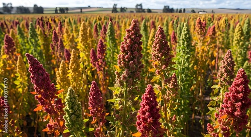 Quinoa Field: Colorful Crops Ready for Harvest
