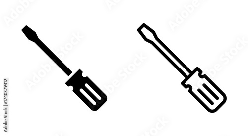 Screwdriver icon symbol for apps and websites. tools sign and symbol
