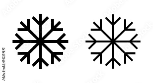 Snow icon symbol for apps and websites. snowflake sign and symbol