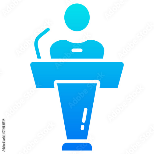 orator glyph gradient icon