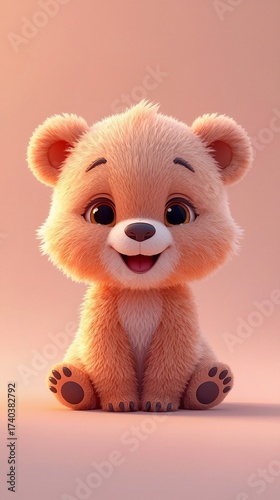 Cute bear baby smile
