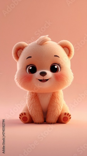 Cute baby bear smile 