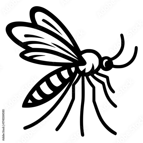 Silhouette of a mosquito