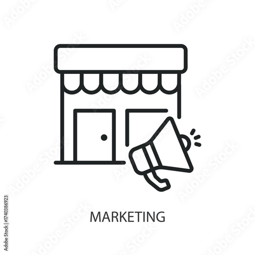 Marketing thin line vector icons.