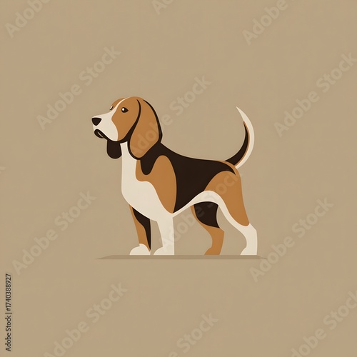 beagle dog illustration