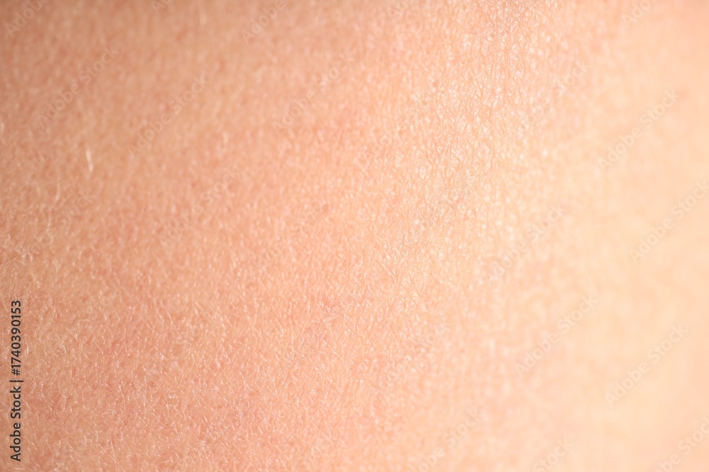 Fototapeta premium Texture of normal skin as background, closeup