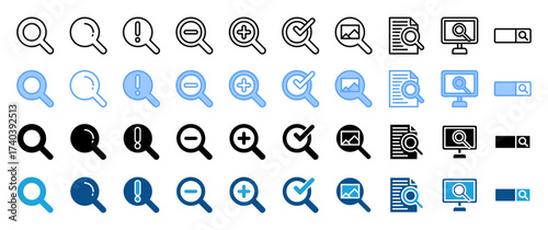 Search icon sheet multiple concept,style and collection