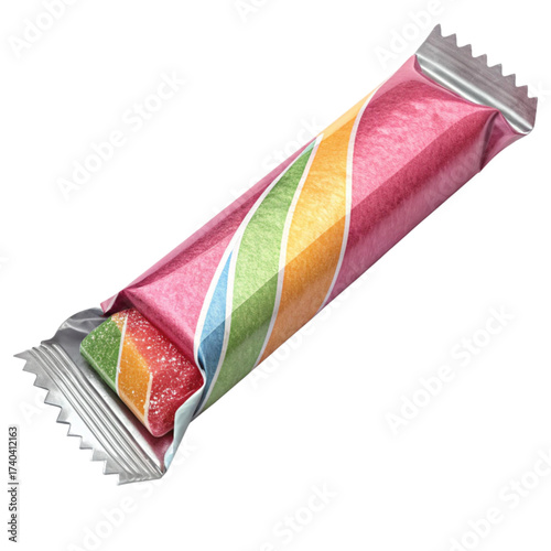 Unwrap joy with this colorful candy bar, a sweet treat that's perfect for satisfying cravings and adding a pop of fun to any snack time!