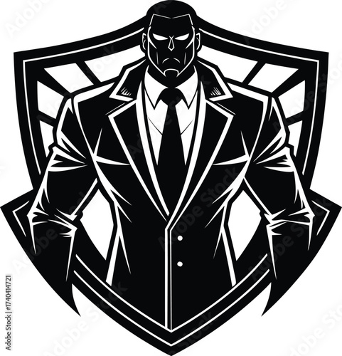 Silhouette Art of body guard