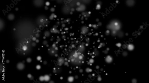 Wallpaper Mural Abstract Bokeh Particles Animation Loop Black Background | Dust Snow Sparkle Overlay Effect Torontodigital.ca