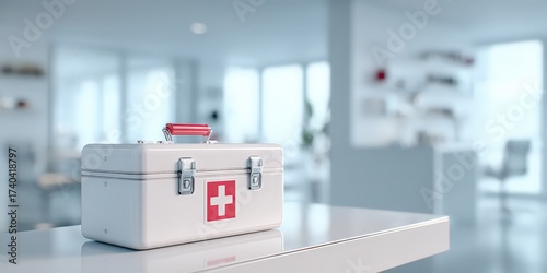 Comprehensive First Aid Medical Emergency Kit Box for Healthcare Safety, Emergency Response, Trauma Treatment, and First Aid Supplies in Medical Settings
