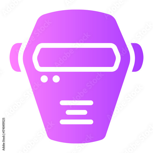 welding mask gradient icon