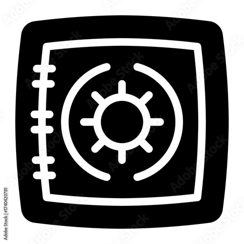 safe box glyph icon