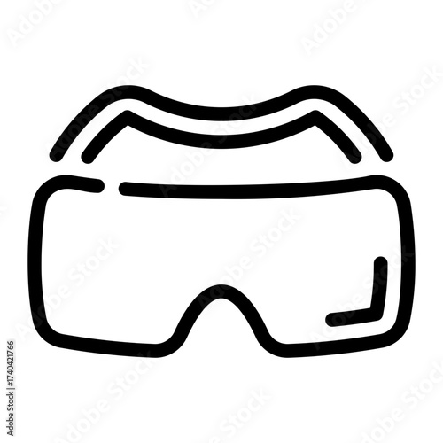 safety goggles line icon