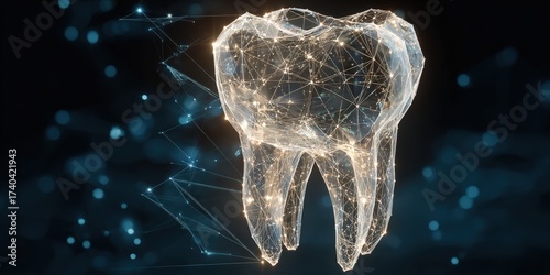 Advanced dental technology showcasing a healthy tooth with modern dentistry tools, oral health, treatment, and innovative dental care solutions for professionals