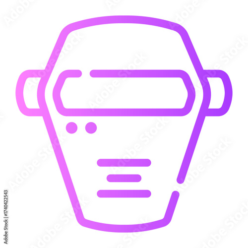 welding mask gradient icon