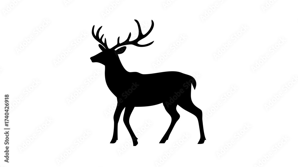 Fototapeta premium deer silhouette 