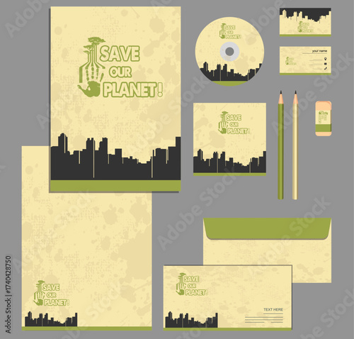 vector illustration of real estate developer business 