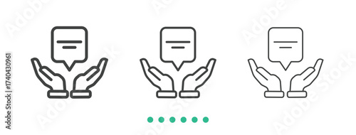 Comment icon. Thin line icon vector