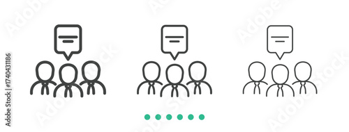 Social icon. Thin line icon vector