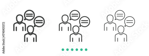 Talking icon. Thin line icon vector