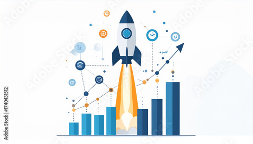 Product Launch Rocket Infographic