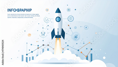 Product Launch Rocket Infographic