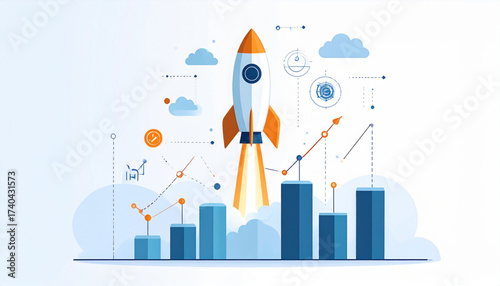 Product Launch Rocket Infographic