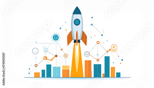 Product Launch Rocket Infographic