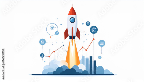 Product Launch Rocket Infographic