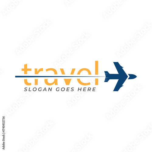 travel air transportation logo vector template