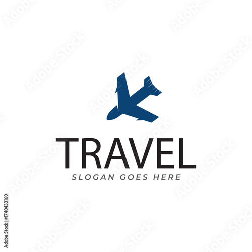 travel air transportation logo vector template