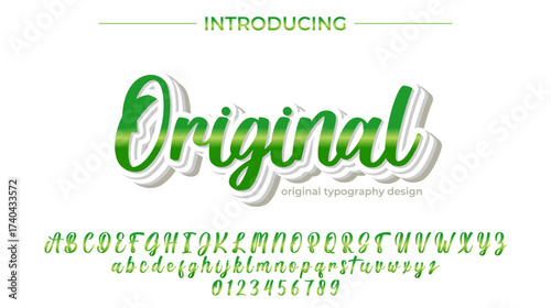 Original - Elegant 3D Script Font with Handwritten Style for Modern Typography and Branding