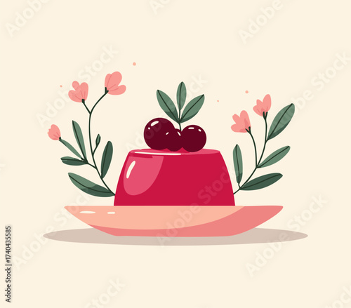 Mulled Wine Jelly Dessert