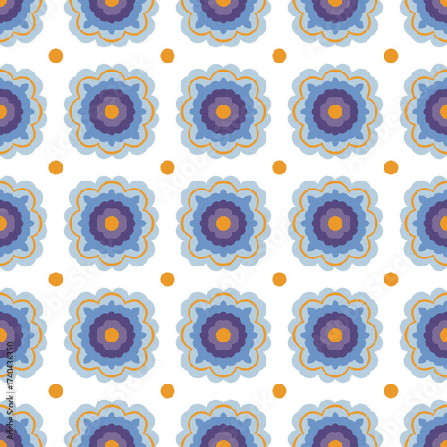 Seamless ornamental vector pattern for fabric and wallpaper design