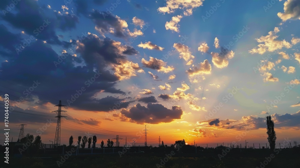 Naklejka premium Renewable Wind Energy: Turbines, Windmills and Green Power for a Sustainable Environment