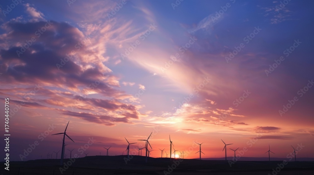 Obraz premium Renewable Wind Energy: Turbines, Windmills and Green Power for a Sustainable Environment