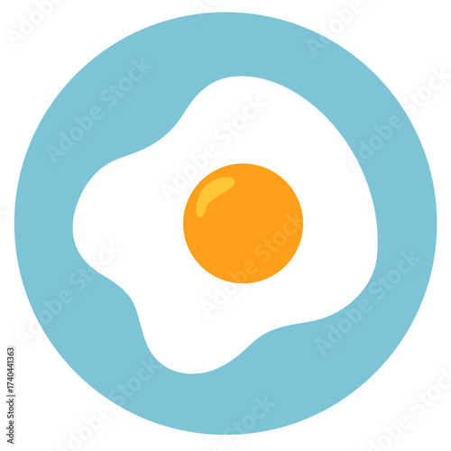 fried egg vector illustration