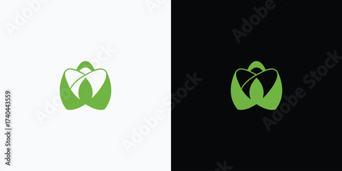 Eco-Friendly dental Logo Concept with Natural Green Color Palette
