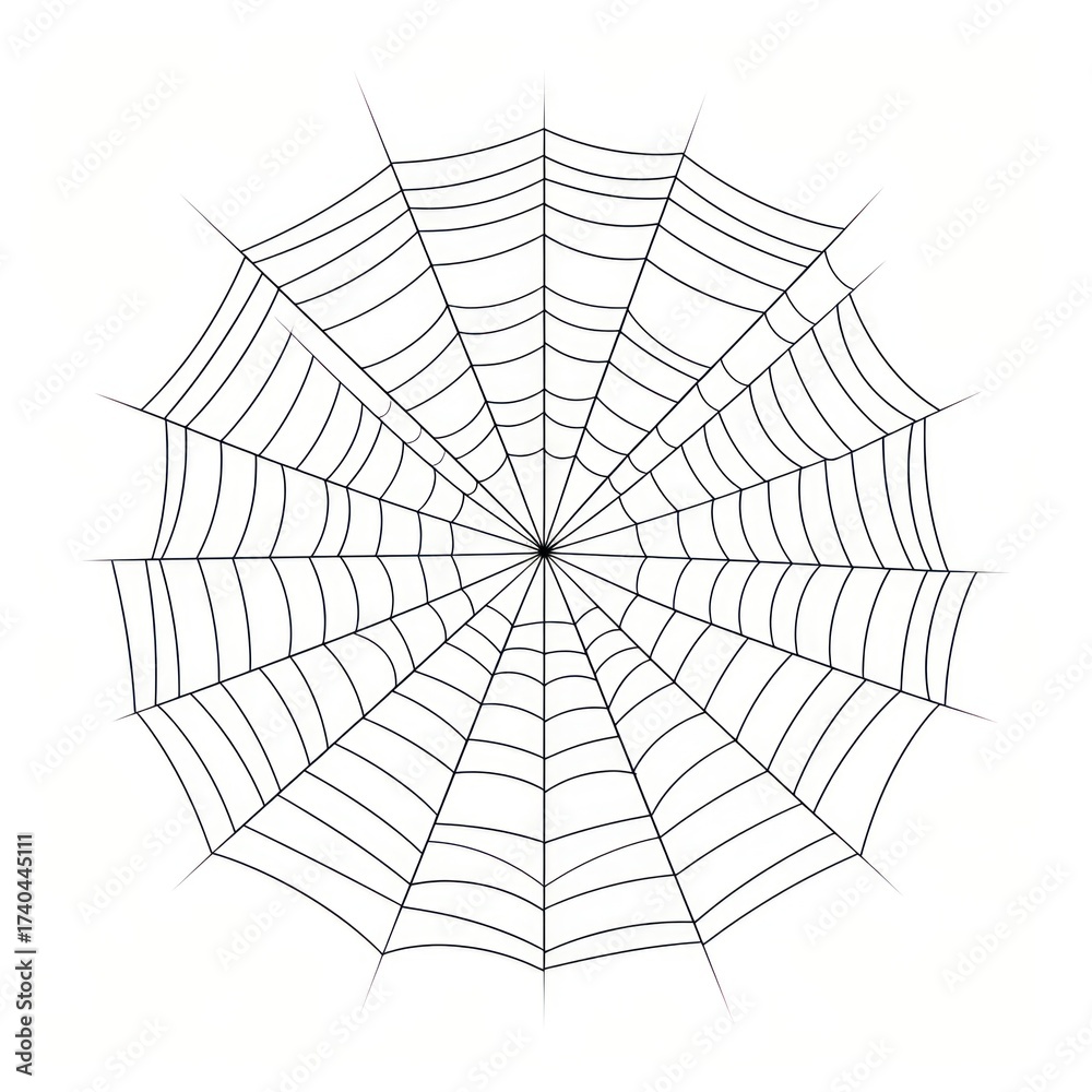 Obraz premium Intricate spider web illustration