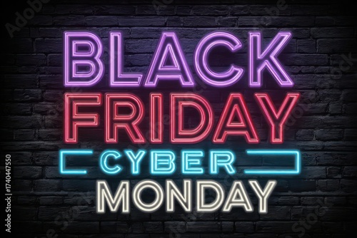 cyber Monday neon logo