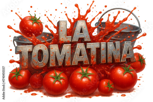 Wallpaper Mural La Tomatina Festival Extravaganza with Vibrant Red Tomatoes Torontodigital.ca
