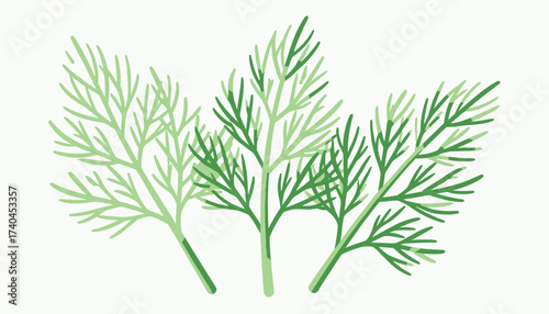 Three green plants with long green leaves. The leaves are thin and pointy. The plants are arranged in a row