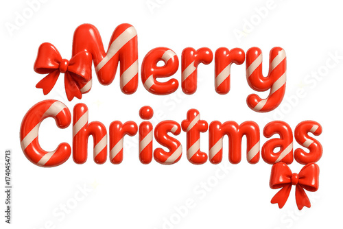 Wallpaper Mural Festive Candy Cane Greeting for Merry Christmas Celebrations Torontodigital.ca