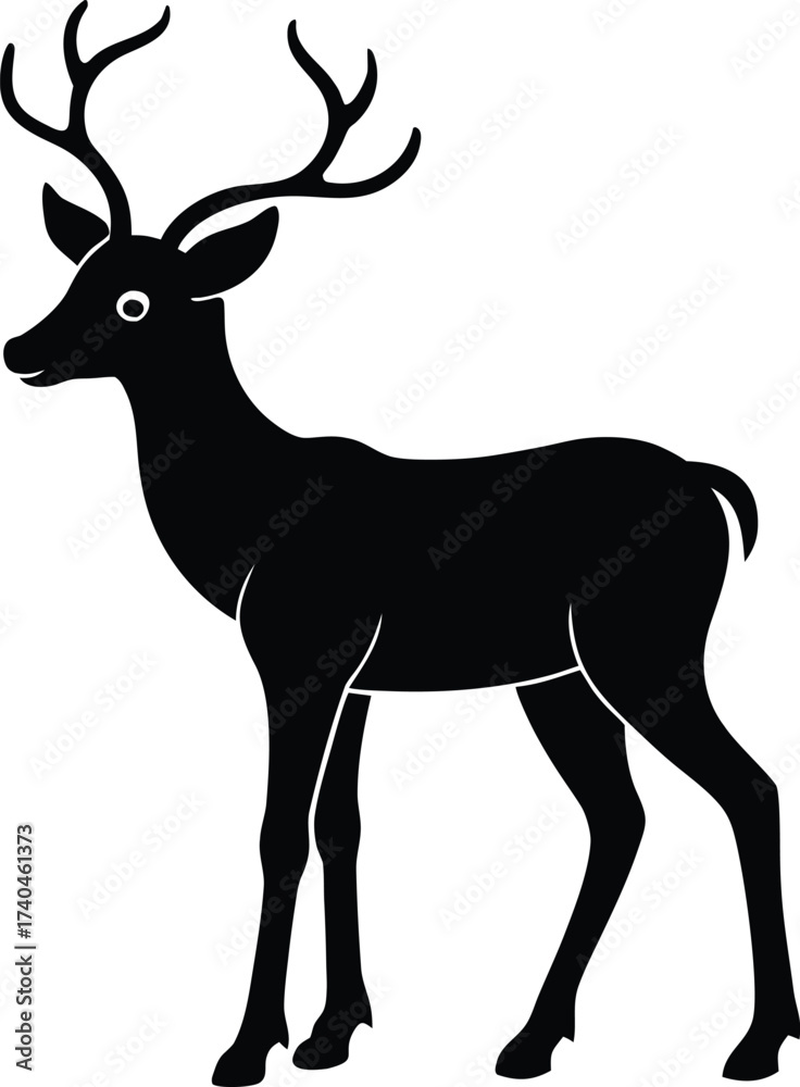 Fototapeta premium deer silhouette vector