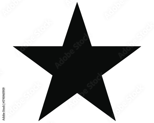 A Striking Black Star Shape on a White Background