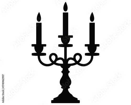 Candlelight Elegance: A classic, candle-filled candelabra casts a warm and inviting glow, adding a touch of traditional elegance to the ambiance.