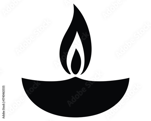 Radiant Flame of Enlightenment: A minimalist depiction of a single, elegant oil lamp, radiating a soft, flickering light. The simple design symbolizes clarity, guidance, and spiritual awakening.